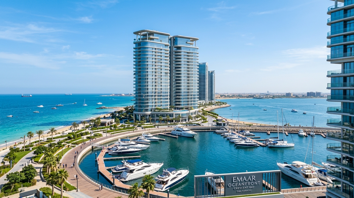Emaar Oceanfront Crescent Bay DHA Phase 8 Karachi
