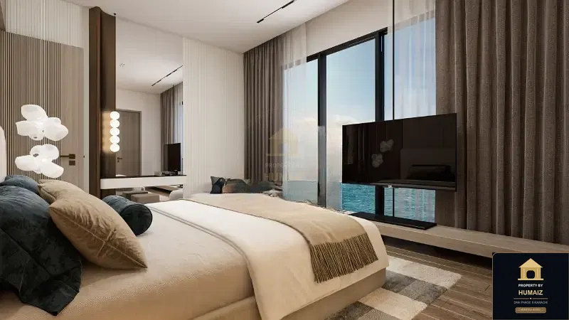 2-Bedroom Luxury Apartment (Sea Facing, 2 Bath, Suite 48) at HMR Waterfront For Sale in DHA Phase 8 Karachi — Property by Humaiz Architectural Asset