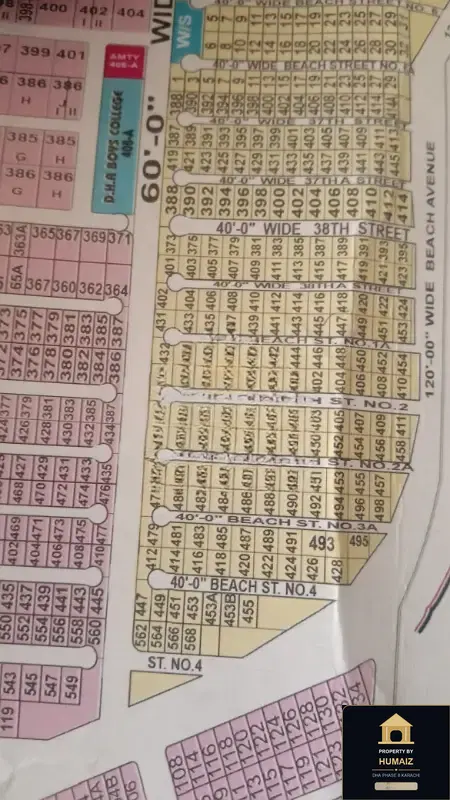 300 Sq. Yd. Residential Plot (Parcel 1) in Phase 8 Extension For Sale in DHA Phase 8 Karachi — Property by Humaiz Architectural Asset