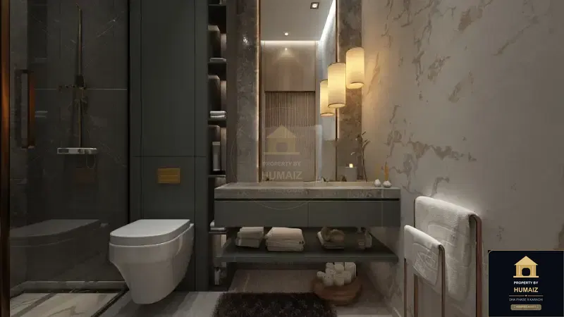 1-Bedroom Luxury Apartment (Sea Facing, 2 Bath, Suite 52) at HMR Waterfront For Sale in DHA Phase 8 Karachi — Photograph 12