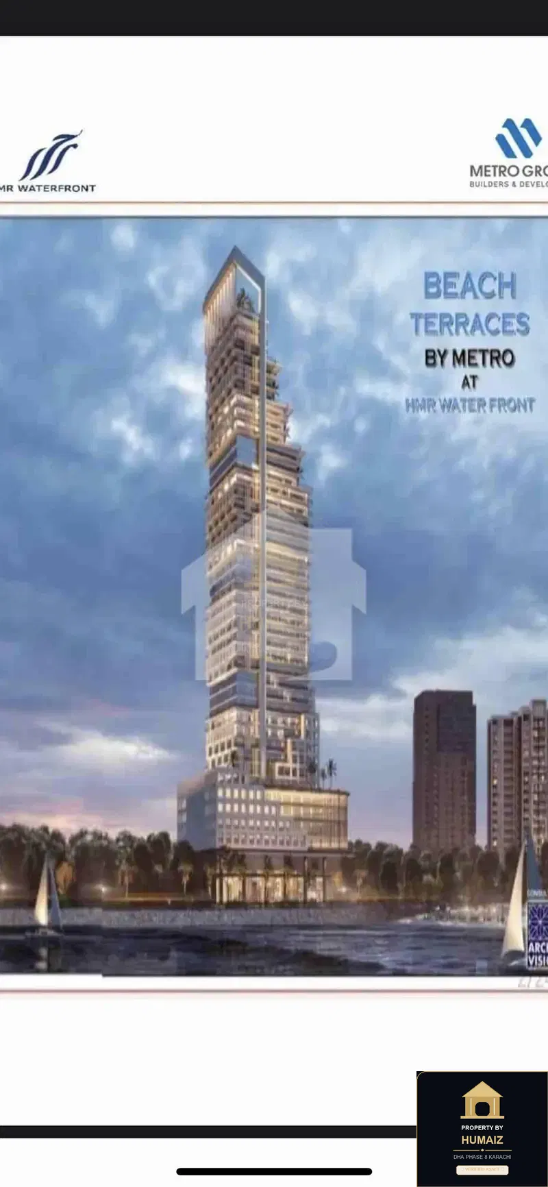 3-Bedroom Luxury Apartment (Sea Facing, 4 Bath, Suite 30) at HMR Waterfront For Sale in DHA Phase 8 Karachi — Property by Humaiz Architectural Asset