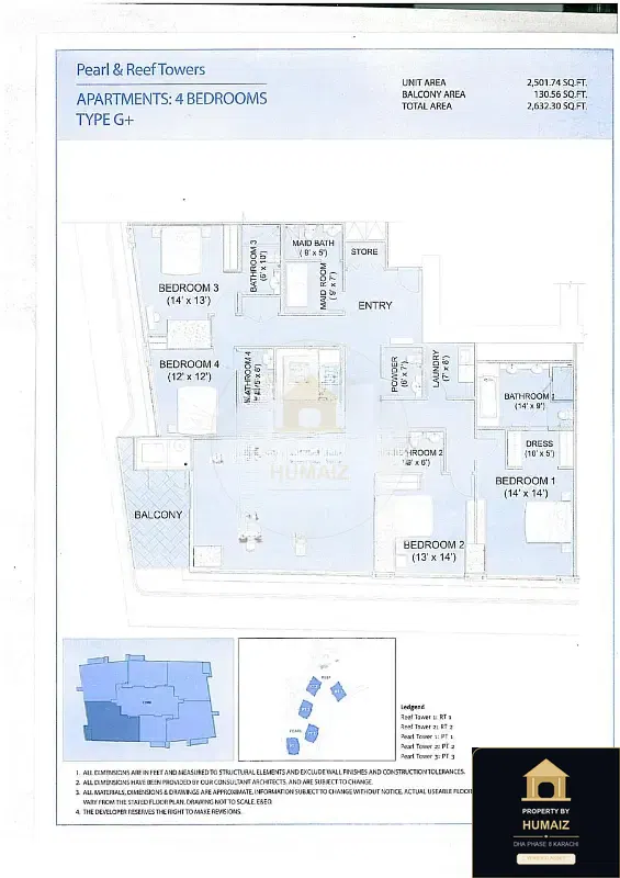4-Bedroom Luxury Apartment (West Open, 6 Bath, Suite 1) at Reef Towers For Sale in DHA Phase 8 Karachi — Photograph 35