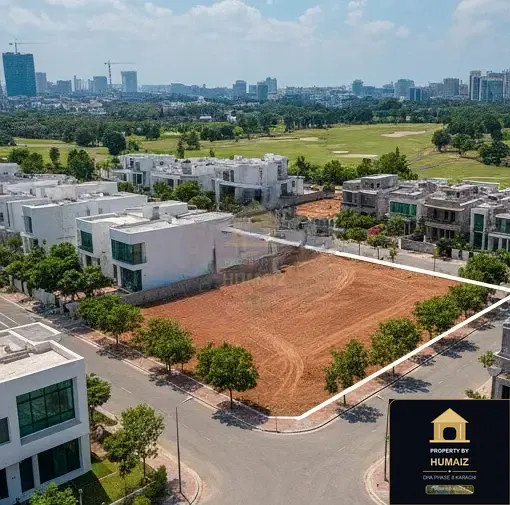500 Sq. Yd. Residential Plot (Corner, Parcel 4) in Zone E For Sale in DHA Phase 8 Karachi — Property by Humaiz Architectural Asset