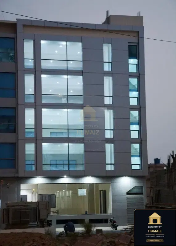 222 Sq. Yd. Corporate Office Space (Unit 6) on Al-Murtaza Commercial For Rent in DHA Phase 8 Karachi — Property by Humaiz Architectural Asset