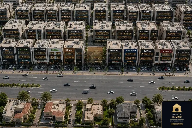 100 Sq. Yd. Commercial Plot (Basement, Parcel 2) on Al-Murtaza Commercial For Sale in DHA Phase 8 Karachi — Property by Humaiz Architectural Asset