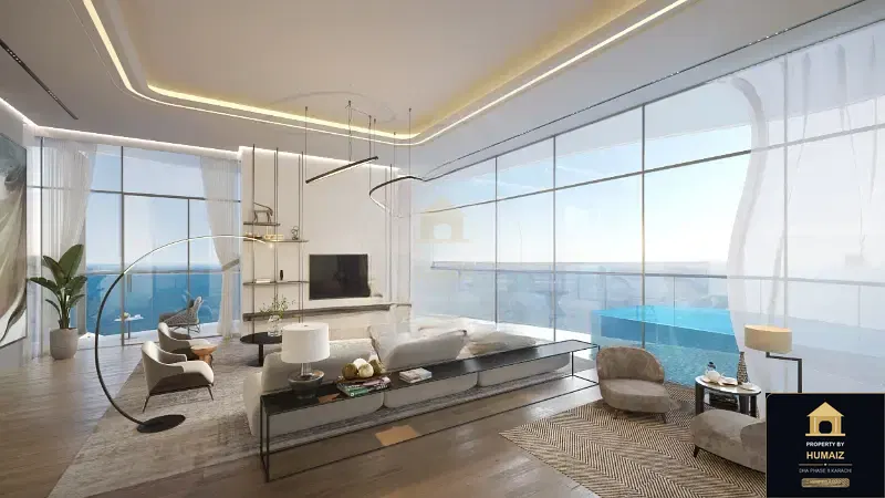 1-Bed Luxury Penthouse (Sea Facing, 2 Bath, Suite 2) at Tower C For Sale in DHA Phase 8 Karachi — Photograph 6