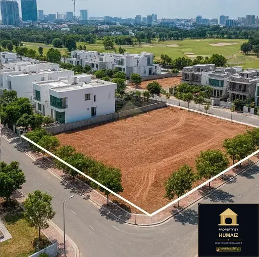 500 Sq. Yd. Residential Plot (Boulevard Facing, Parcel 3) in Zone E For Sale in DHA Phase 8 Karachi — Property by Humaiz Architectural Asset