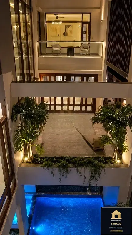 1,000 Sq. Yd. 6-Bedroom Luxury Villa (Private Pool, 6 Bath, Residence 3) in Khayaban-e-Iqbal For Sale in DHA Phase 8 Karachi — Property by Humaiz Architectural Asset