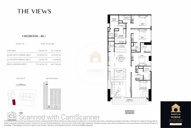 4-Bedroom Luxury Apartment at The Views North Tower For Sale in DHA Phase 8 Karachi — Photograph 47