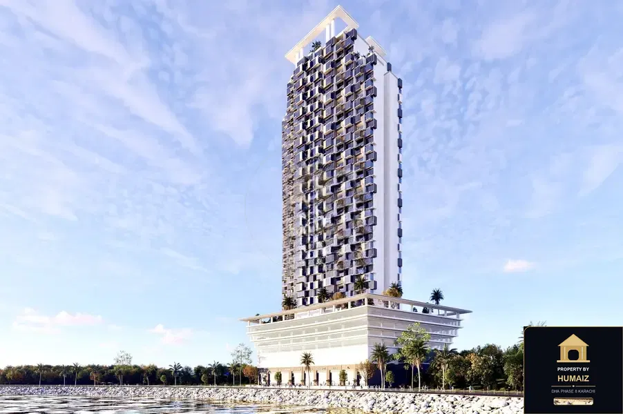2-Bedroom Luxury Apartment (Private Pool, 2 Bath, Suite 4) at HMR Waterfront For Sale in DHA Phase 8 Karachi — Property by Humaiz Architectural Asset