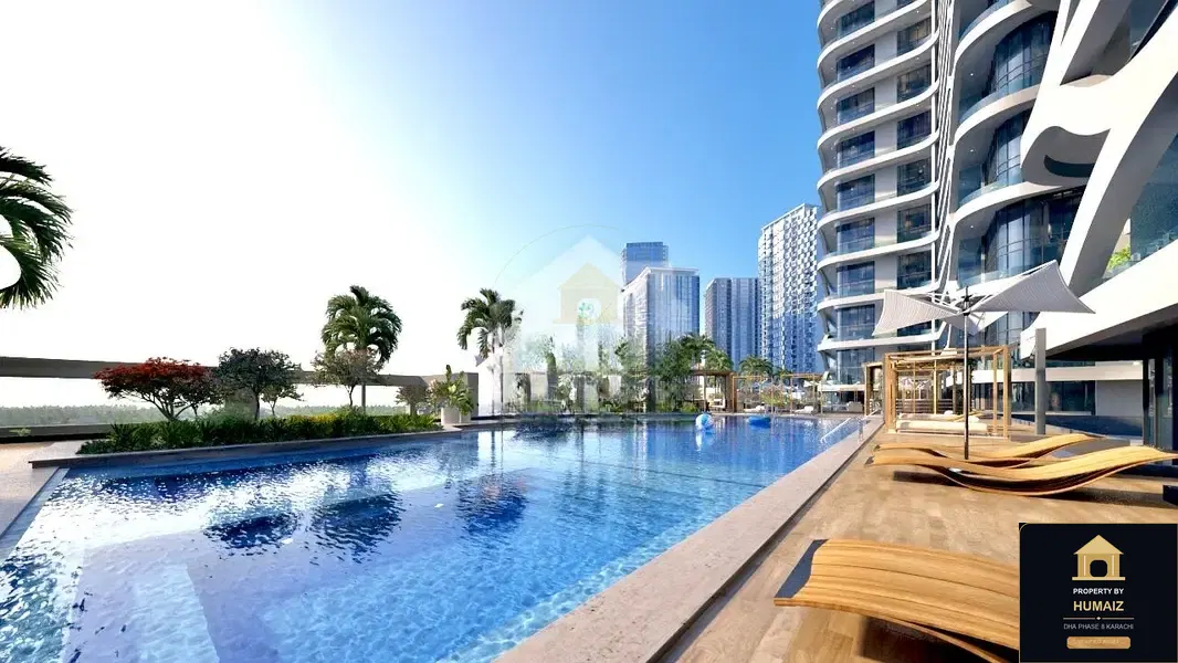 2-Bedroom Luxury Apartment (Private Pool, 3 Bath, Suite 9) at HMR Waterfront For Sale in DHA Phase 8 Karachi — Property by Humaiz Architectural Asset
