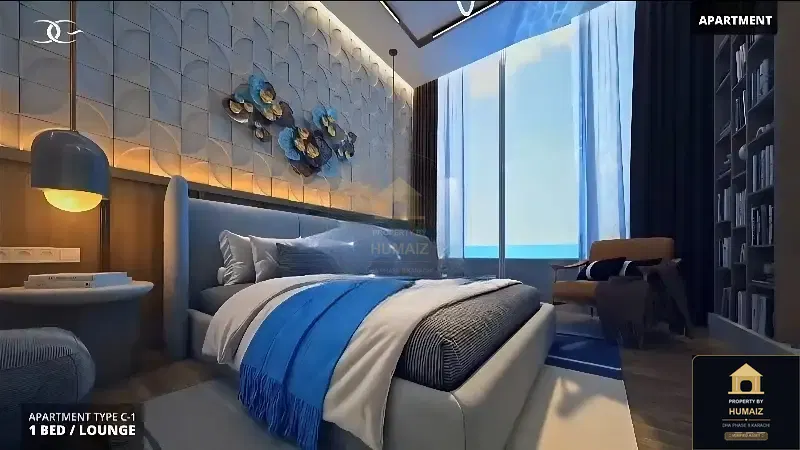 1-Bedroom Luxury Apartment (1 Bath, Suite 71) at HMR Waterfront For Sale in DHA Phase 8 Karachi — Photograph 8