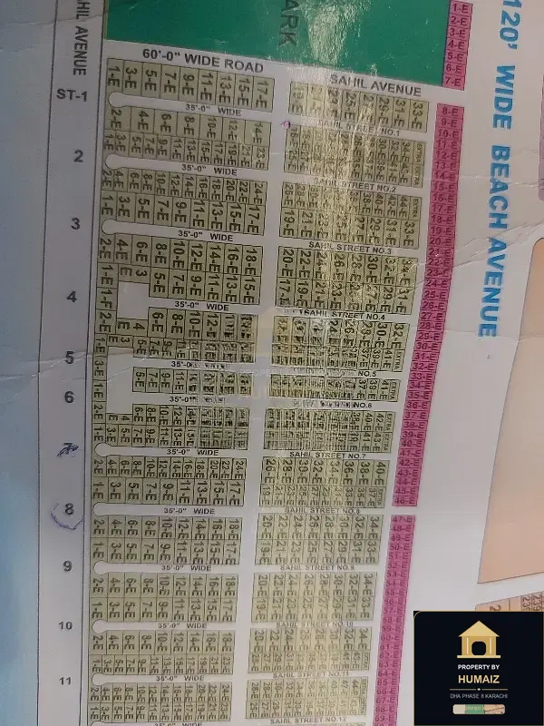 300 Sq. Yd. Residential Plot (Sea Facing, Parcel 6) in Phase 8 Extension For Sale in DHA Phase 8 Karachi — Property by Humaiz Architectural Asset