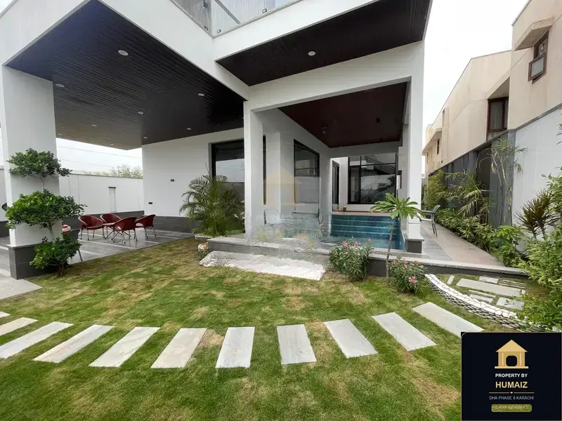 666 Sq. Yd. 6-Bedroom Luxury Villa (Private Pool, 6 Bath, Residence 1) in Zone A For Sale in DHA Phase 8 Karachi — Property by Humaiz Architectural Asset