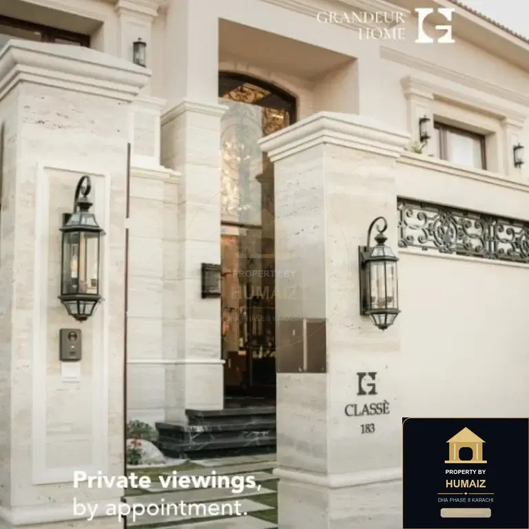 1,000 Sq. Yd. 6-Bedroom Luxury Villa (Private Pool, 7 Bath, Residence 1) in Khayaban-e-Tipu Sultan For Sale in DHA Phase 8 Karachi — Property by Humaiz Architectural Asset