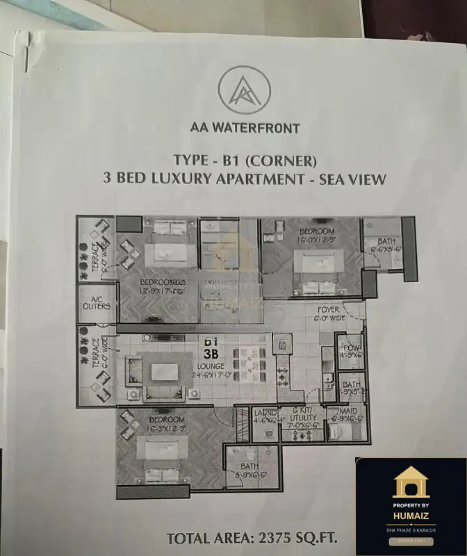 3-Bedroom Luxury Apartment (Sea Facing, 5 Bath, Suite 28) at HMR Waterfront For Sale in DHA Phase 8 Karachi — Photograph 22