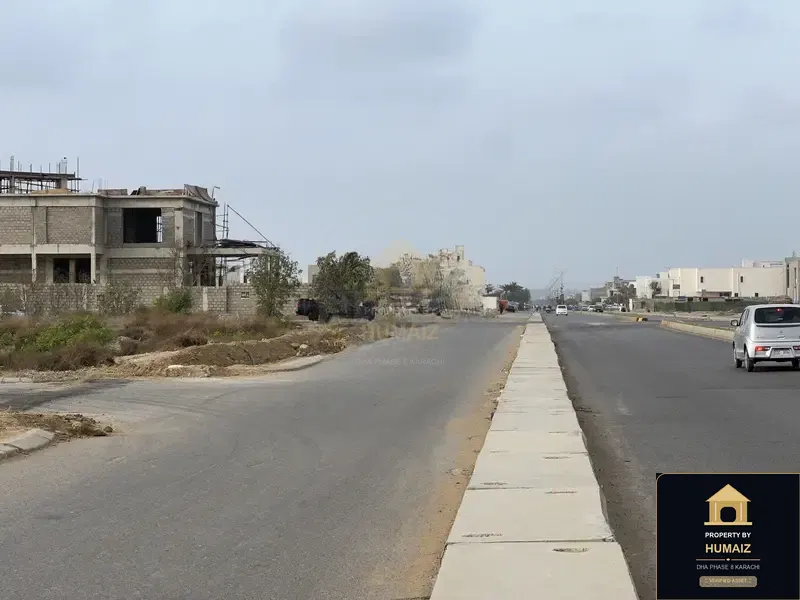 1,000 Sq. Yd. Residential Plot (West Open, Parcel 13) in Zone E For Sale in DHA Phase 8 Karachi — Property by Humaiz Architectural Asset