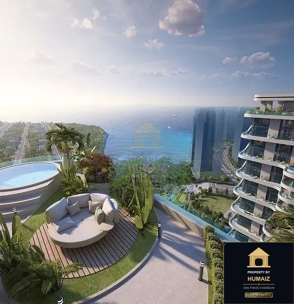 2-Bedroom Luxury Apartment (Sea Facing, 3 Bath, Suite 45) at HMR Waterfront For Sale in DHA Phase 8 Karachi — Property by Humaiz Architectural Asset