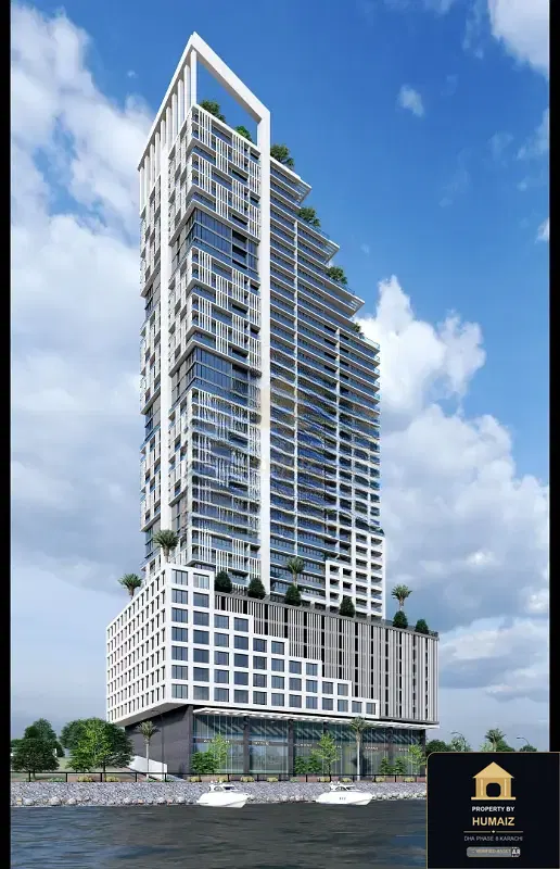 1-Bedroom Luxury Apartment (1 Bath, Suite 100) at HMR Waterfront For Sale in DHA Phase 8 Karachi — Property by Humaiz Architectural Asset