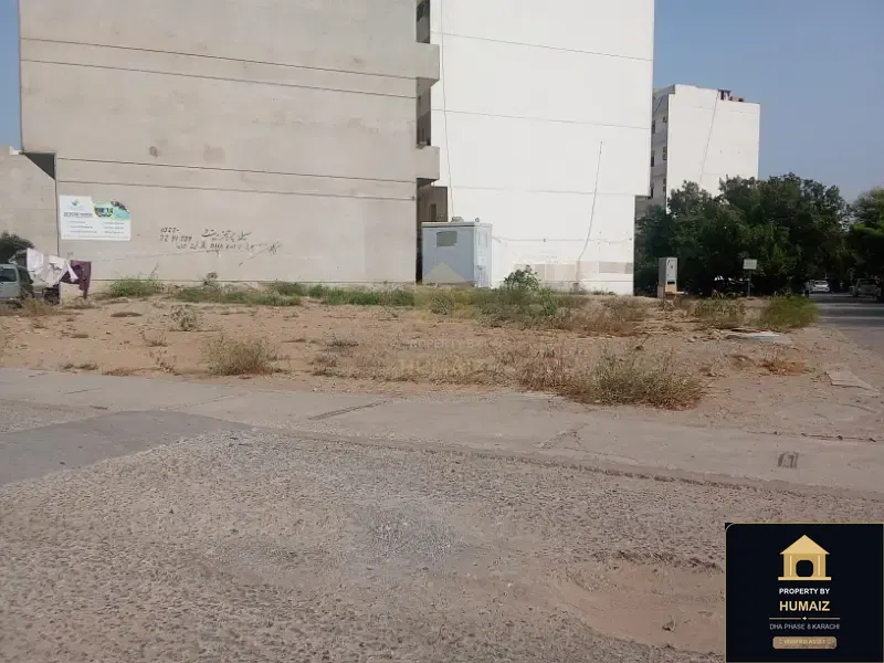 100 Sq. Yd. Commercial Plot (Corner, Parcel 56) on Peninsula Commercial For Sale in DHA Phase 8 Karachi — Property by Humaiz Architectural Asset