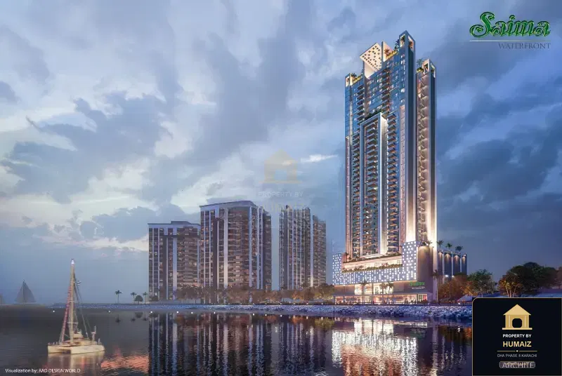 1-Bed Luxury Penthouse (Sea Facing, 2 Bath, Suite 1) at Tower C For Sale in DHA Phase 8 Karachi — Property by Humaiz Architectural Asset