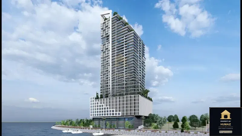 1-Bedroom Luxury Apartment (Sea Facing, 2 Bath, Suite 2) at Tower A For Sale in DHA Phase 8 Karachi — Property by Humaiz Architectural Asset