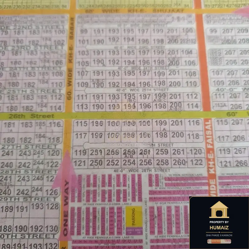 1,000 Sq. Yd. Residential Plot (Parcel 5) in Khayaban-e-Faisal For Sale in DHA Phase 8 Karachi — Property by Humaiz Architectural Asset