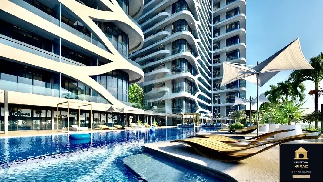 3-Bedroom Luxury Apartment (Corner, 5 Bath, Suite 8) at HMR Waterfront For Sale in DHA Phase 8 Karachi — Photograph 2