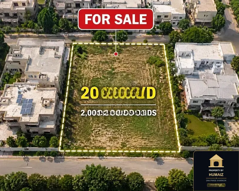 2,000 Sq. Yd. Residential Plot (Parcel 12) in Zone A For Sale in DHA Phase 8 Karachi — Property by Humaiz Architectural Asset