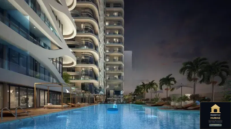 1-Bedroom Luxury Apartment (Sea Facing, 1 Bath, Suite 26) at HMR Waterfront For Sale in DHA Phase 8 Karachi — Photograph 2
