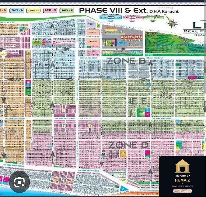 1,000 Sq. Yd. Residential Plot (Sea Facing, Parcel 1) at Creek Vistas For Sale in DHA Phase 8 Karachi — Property by Humaiz Architectural Asset