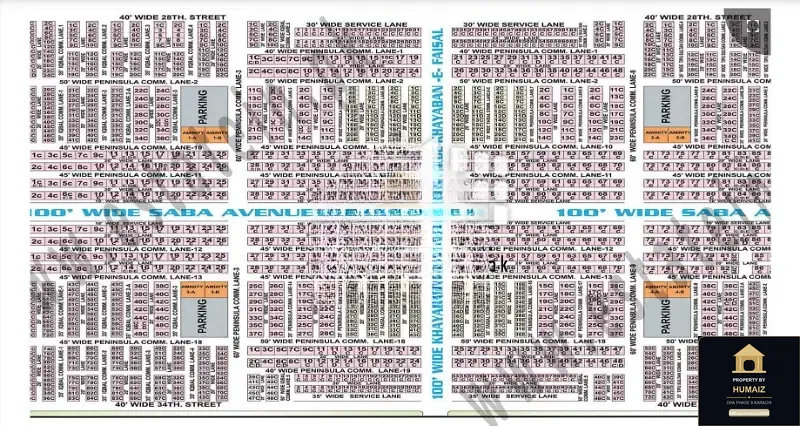 200 Sq. Yd. Commercial Plot (Parcel 9) on Peninsula Commercial For Sale in DHA Phase 8 Karachi — Property by Humaiz Architectural Asset