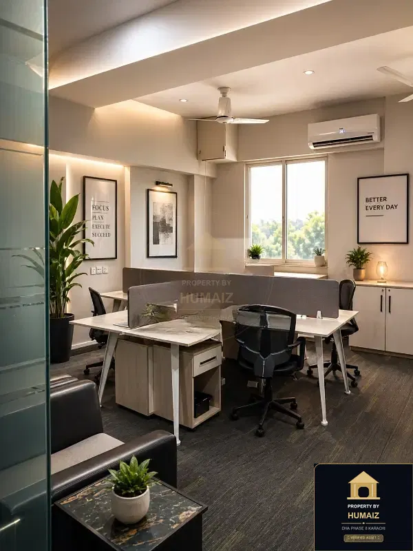 111 Sq. Yd. Corporate Office Space (1 Bath, Unit 8) on Al-Murtaza Commercial For Rent in DHA Phase 8 Karachi — Photograph 2