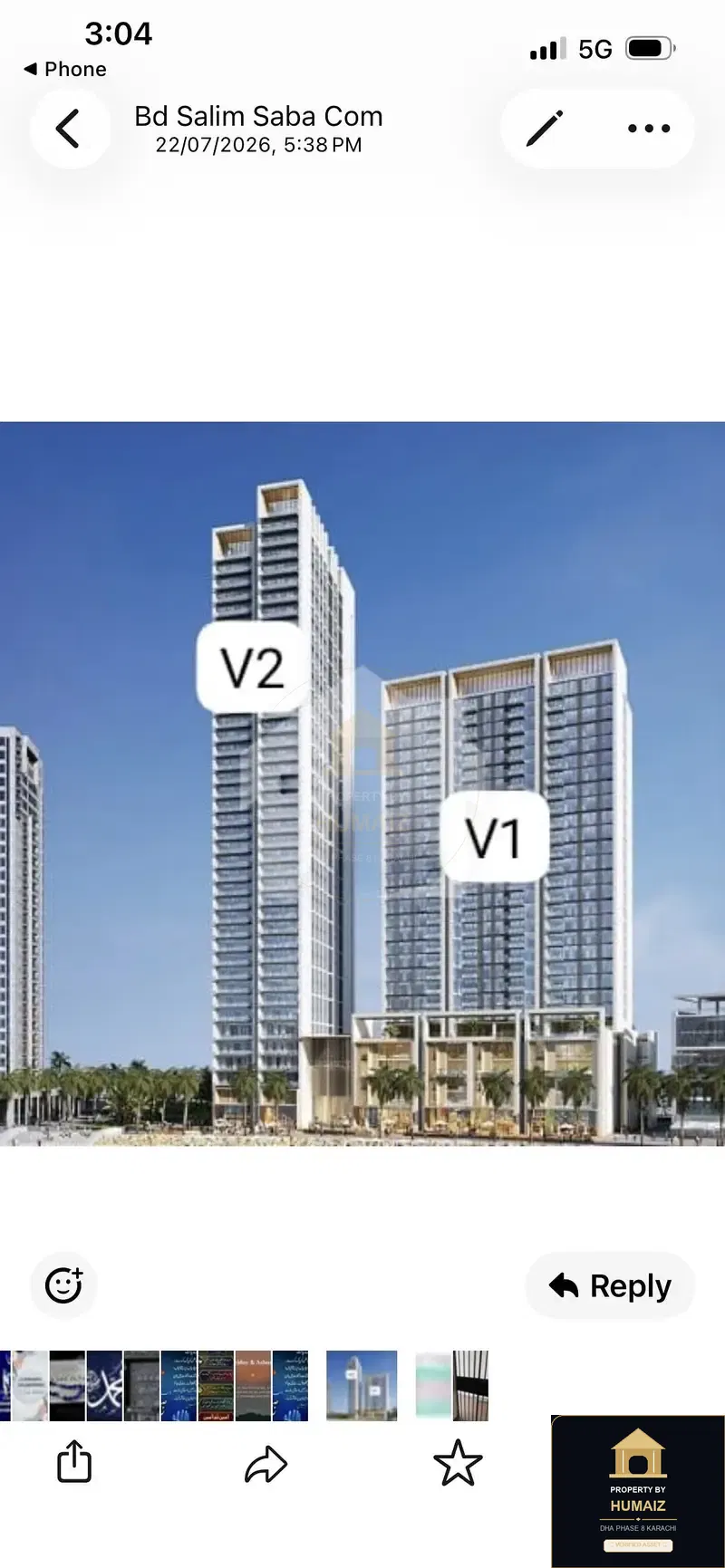 4-Bedroom Luxury Apartment (Sea Facing, 4 Bath, Suite 3) at The Views For Sale in DHA Phase 8 Karachi — Property by Humaiz Architectural Asset
