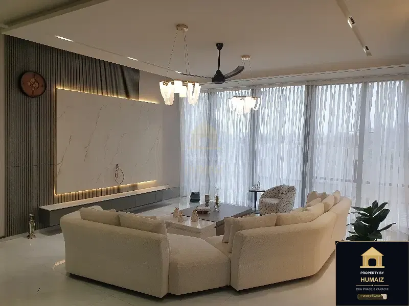 500 Sq. Yd. 6-Bedroom Luxury Villa (Basement, 6 Bath, Residence 1) in Zone A For Sale in DHA Phase 8 Karachi — Property by Humaiz Architectural Asset