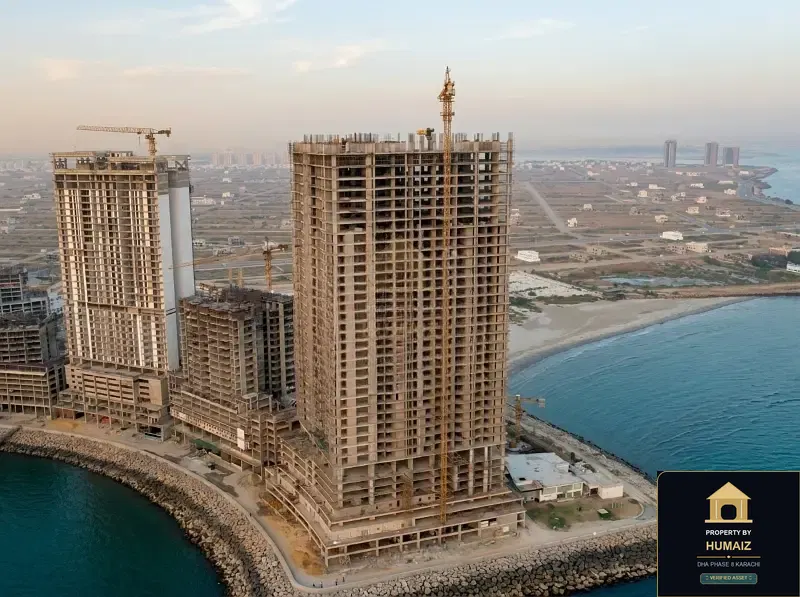 1-Bedroom Luxury Apartment (Sea Facing, 1 Bath, Suite 8) at Tower A For Sale in DHA Phase 8 Karachi — Property by Humaiz Architectural Asset