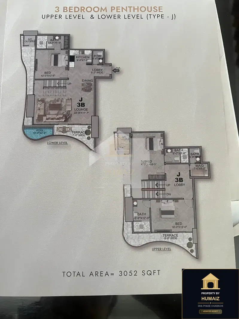 3-Bedroom Luxury Apartment (Sea Facing, 5 Bath, Suite 58) at HMR Waterfront For Sale in DHA Phase 8 Karachi — Photograph 2