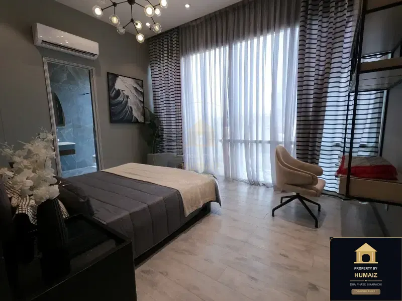 1-Bedroom Luxury Apartment (Private Pool, 2 Bath, Suite 55) at HMR Waterfront For Sale in DHA Phase 8 Karachi — Photograph 8