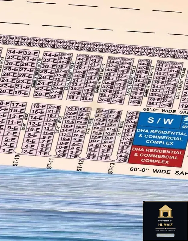 300 Sq. Yd. Residential Plot (Parcel 1) on Beach Avenue For Sale in DHA Phase 8 Karachi — Property by Humaiz Architectural Asset