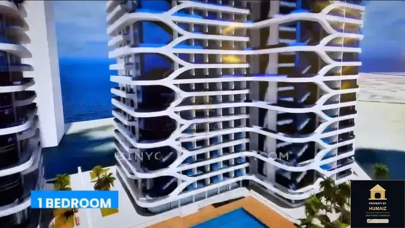 1-Bedroom Luxury Apartment (Sea Facing, 1 Bath, Suite 57) at HMR Waterfront For Sale in DHA Phase 8 Karachi — Property by Humaiz Architectural Asset