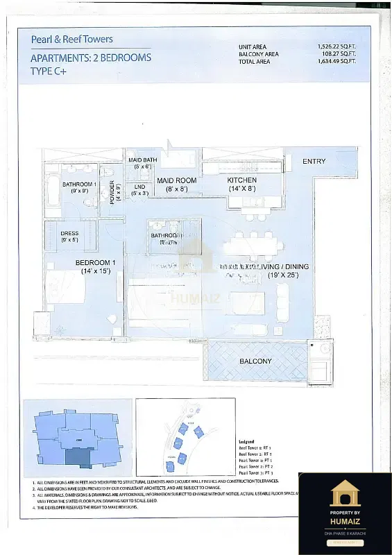 2-Bedroom Luxury Apartment (Sea Facing, 4 Bath, Suite 2) at Pearl Towers For Sale in DHA Phase 8 Karachi — Photograph 41