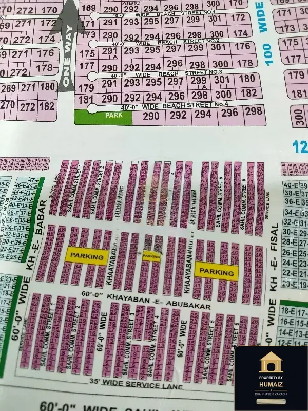 100 Sq. Yd. Commercial Plot (Sea Facing, Parcel 17) in Khayaban-e-Sahil For Sale in DHA Phase 8 Karachi — Property by Humaiz Architectural Asset