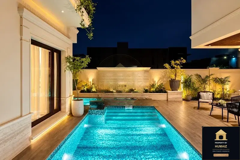 1,000 Sq. Yd. 6-Bedroom Luxury Villa (Private Pool, 6 Bath, Residence 55) in DHA Phase 8 For Sale in DHA Phase 8 Karachi — Property by Humaiz Architectural Asset