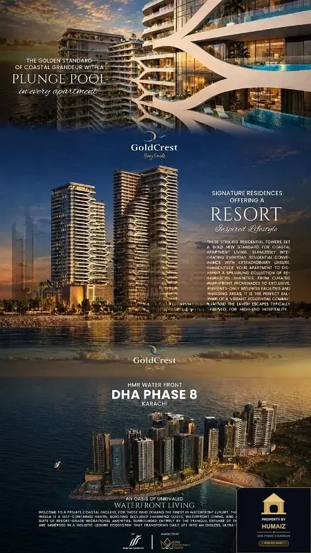 1-Bedroom Luxury Apartment (Private Pool, 2 Bath, Suite 85) at HMR Waterfront For Sale in DHA Phase 8 Karachi — Photograph 3
