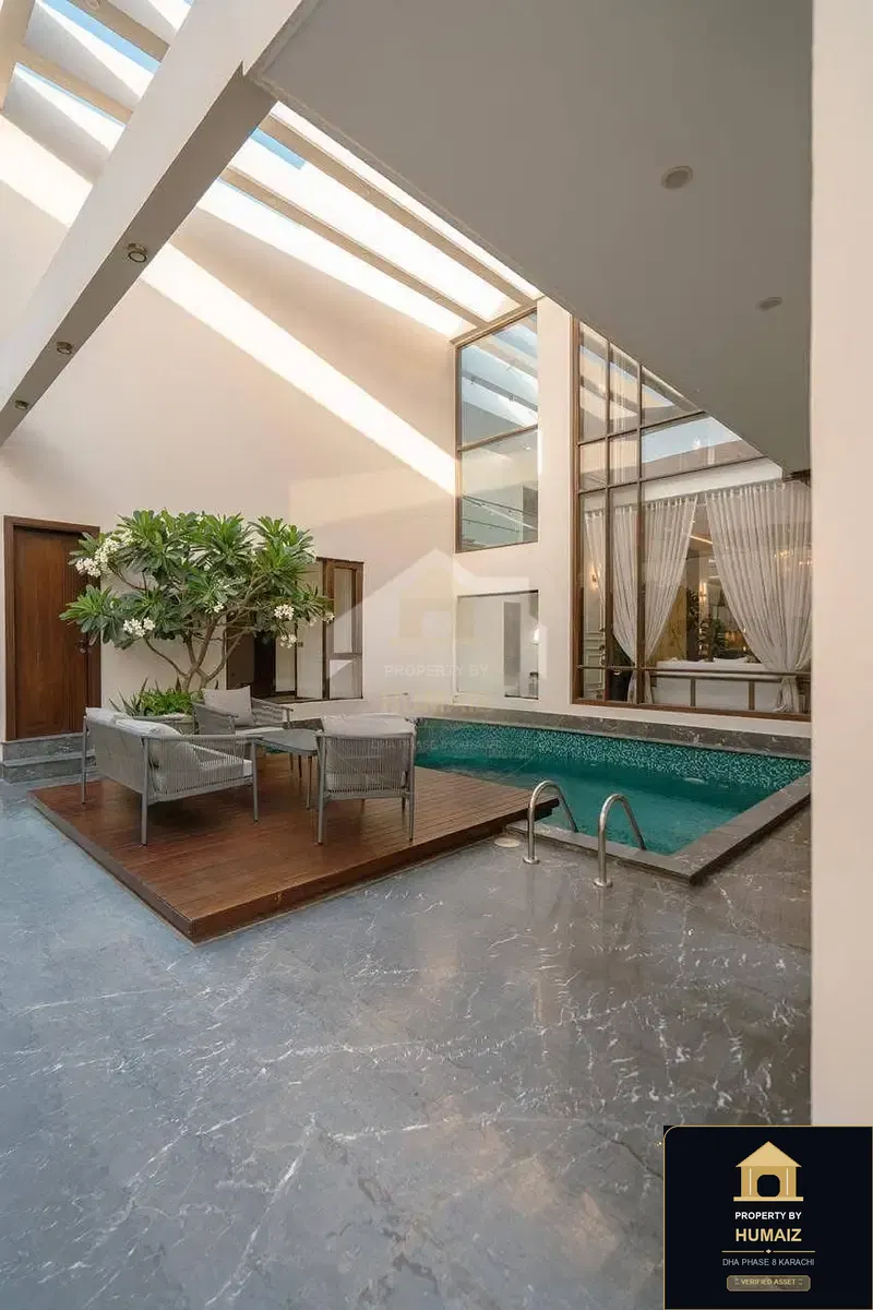 1,000 Sq. Yd. 6-Bedroom Luxury Villa (Private Pool, 6 Bath, Residence 13) in Zone A For Sale in DHA Phase 8 Karachi — Property by Humaiz Architectural Asset