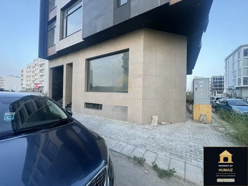 222 Sq. Yd. Commercial Retail Shop (Corner, Unit 2) on Al-Murtaza Commercial For Rent in DHA Phase 8 Karachi — Property by Humaiz Architectural Asset