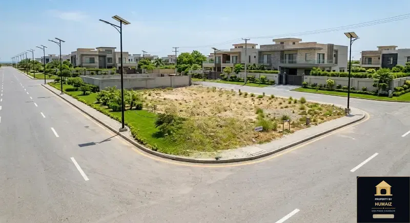 1,000 Sq. Yd. Residential Plot (Corner, Parcel 2) in Khayaban-e-Faisal For Sale in DHA Phase 8 Karachi — Property by Humaiz Architectural Asset