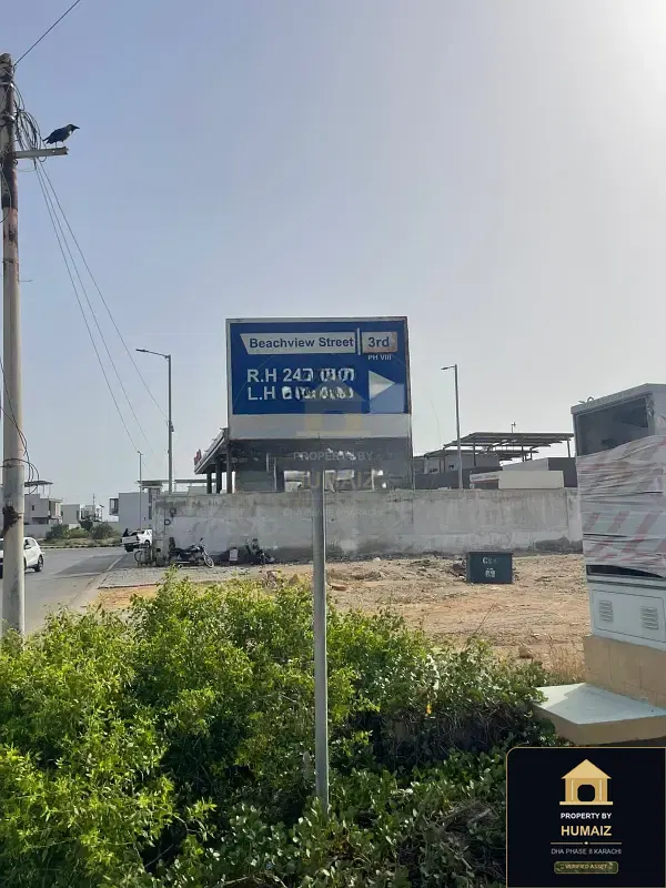 2,000 Sq. Yd. Residential Plot (West Open, Parcel 7) in Zone A For Sale in DHA Phase 8 Karachi — Property by Humaiz Architectural Asset