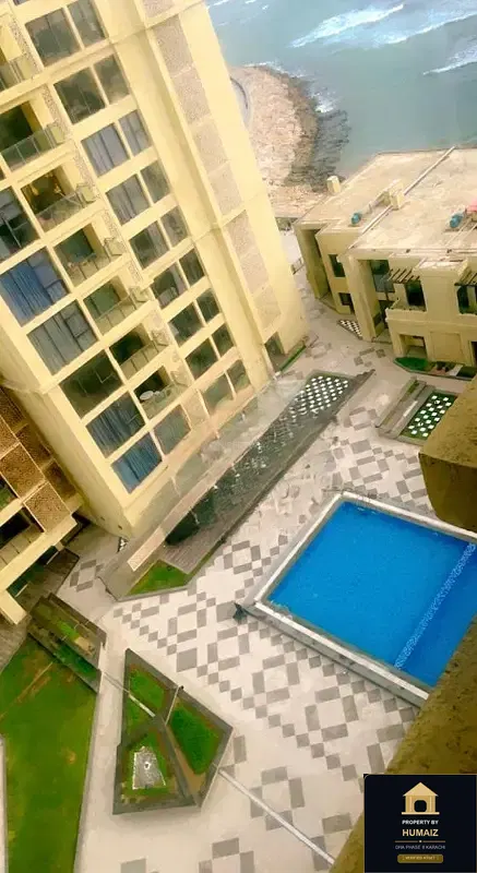 1-Bedroom Luxury Apartment (Sea Facing, 1 Bath, Suite 1) at Coral Towers For Rent in DHA Phase 8 Karachi — Property by Humaiz Architectural Asset
