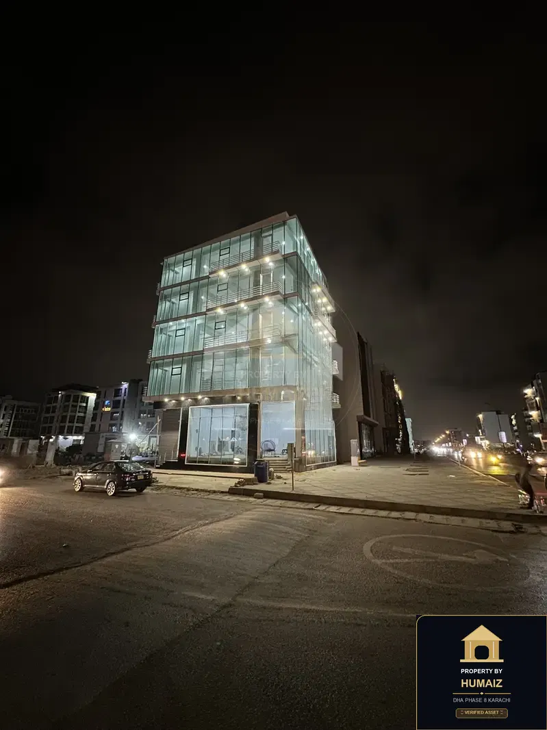 233 Sq. Yd. Corporate Office Space (Boulevard Facing, Unit 4) on Al-Murtaza Commercial For Rent in DHA Phase 8 Karachi — Property by Humaiz Architectural Asset